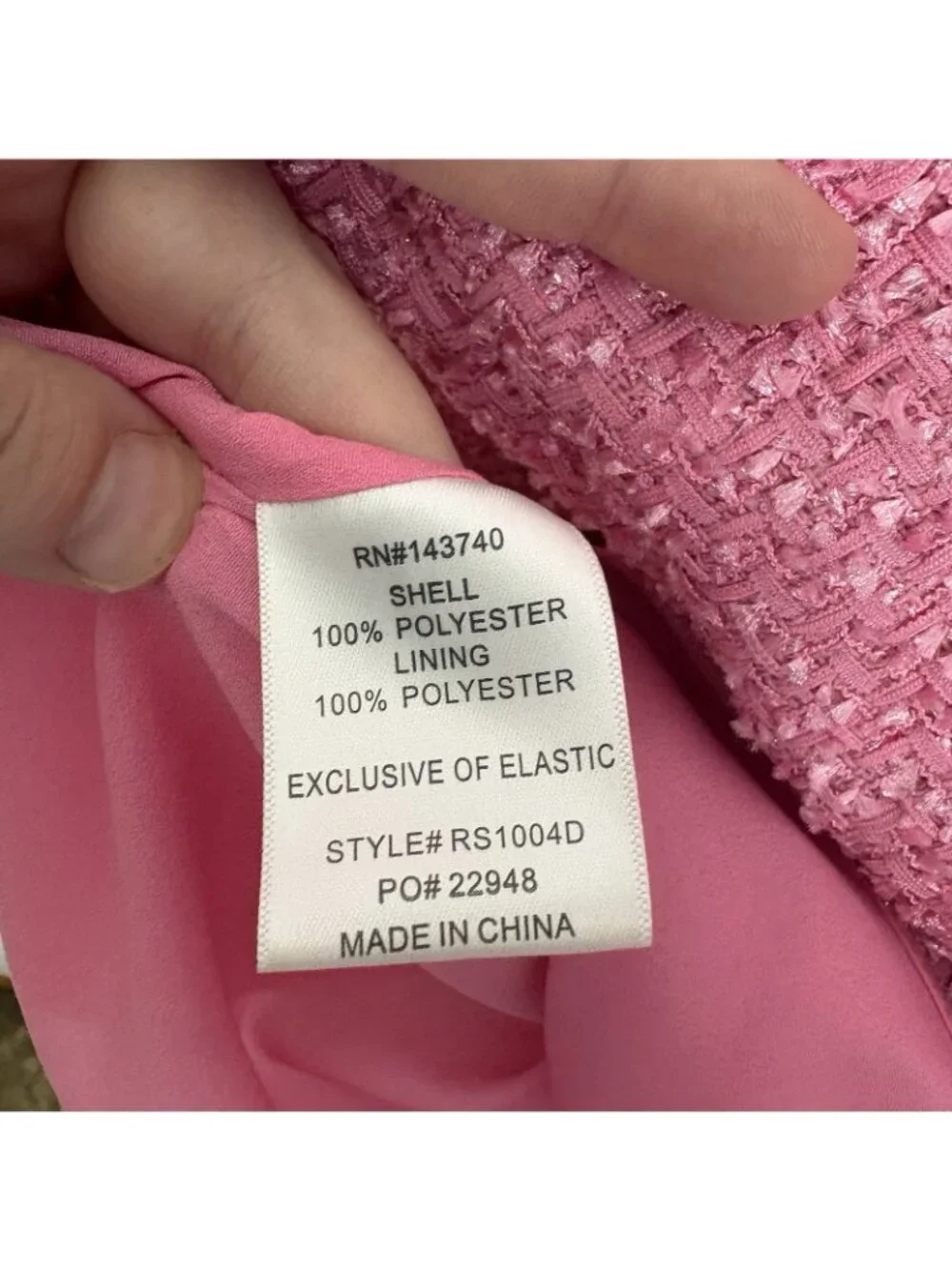 Hyacinth House Tuckernuck Women XS Pink Tweed & Pearl Petra Halter Mini Dress - Picture 12 of 13